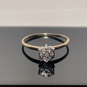 10k diamond cluster ring
